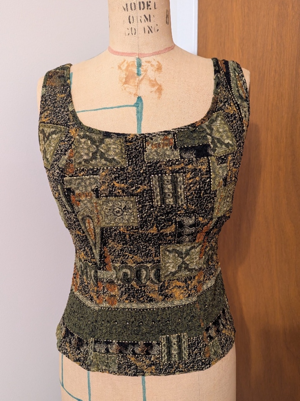 Y2K Green and Gold Tank Top